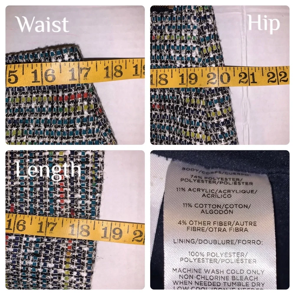 NWT Loft Petites tweed zippered mini skirt size 12 P